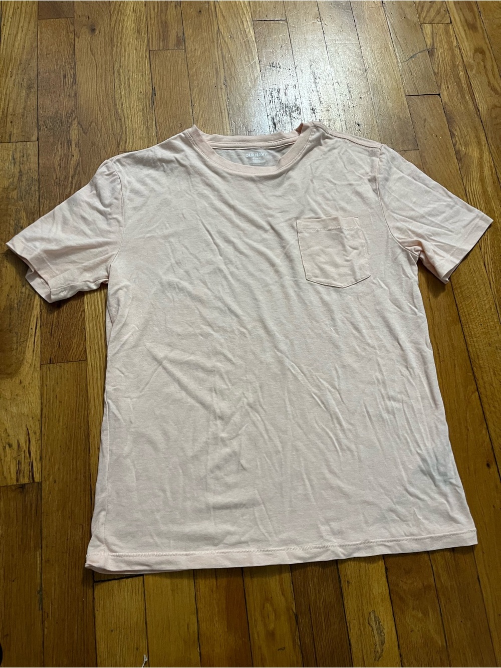 Old Navy Men's Pale Pink Pocket Crew Neck Tee